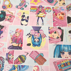 Algodón Anime Estilo Cómic