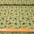 Cotton Soccer Balls 3D Effect fabric Cotton Soccer Balls 3D Effect fabric - 3D-effect cotton poplin fabric with soccer balls and multicolored sneakers on a mottled green background reminiscent of grass. The fabric is 150 cm wide and is made of 100% cotton.