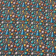 Cotton Rockets Space 3D Effect fabric Cotton Rockets Space 3D Effect fabric - Cotton poplin fabric with 3D clay-effect drawings of rockets, spaceships, planets, suns, and stars on a dark background. The fabric is 150cm wide and 100% cotton.