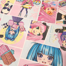 Algodón Anime Estilo Cómic