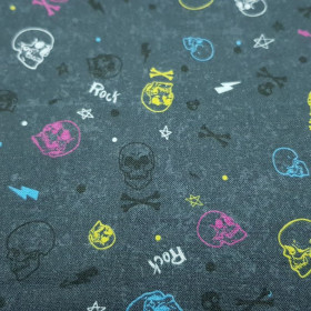 Algodón Calaveras Rock