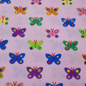 Cotton Butterflies Pink Cotton Butterflies Pink