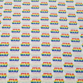 Algodón Star Wars Logos Arcoiris