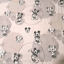 Algodón Disney Mickey Minnie Bocetos