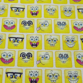 Algodón Bob Esponja Emoticonos Cuadrados