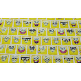 Algodón Bob Esponja Emoticonos Cuadrados