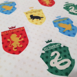 Algodón Harry Potter Escudos Escuelas Topos Algodón Harry Potter Escudos Escuelas Topos