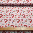 Tela Algodón Hello Kitty Japon Love - Tela de algodón licencia con dibujos del personaje Hello Kitty estilo japonés con sombrillas, abanicos, letras japonesas… La tela mide entre 140-150cm de ancho y su composición 100% algodón.