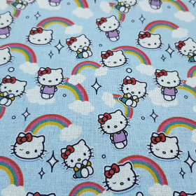 Algodón Hello Kitty Nubes Azul