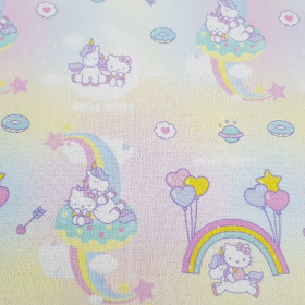 Algodón Hello Kitty Unicornios