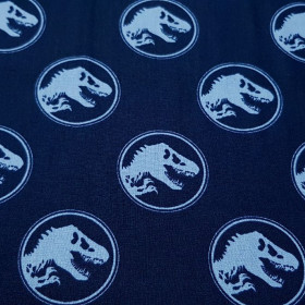 Algodón Jurassic Logos Azul