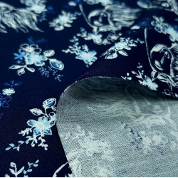 Algodón Spirit Caballo Floral Marino Algodón Spirit Caballo Floral Marino