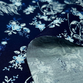 Algodón Spirit Caballo Floral Marino