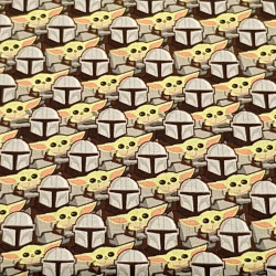 Algodón Star Wars The Mandalorian Baby Yoda Mosaico