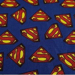 Cotton Superman Logos Blue