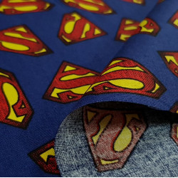 Cotton Superman Logos Blue