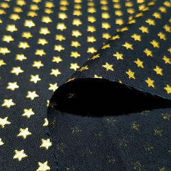 Cotton Christmas Golden Stars