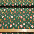 Tela Algodón Navidad Papa Noel Animales - Tela de algodón popelín navidad con dibujos muy divertidos donde aparece Papá Noel junto a elfos, renos y otros animales del bosque sobre un fondo de copos de nieve en dos tonalidades de color a elegir. La tela mi