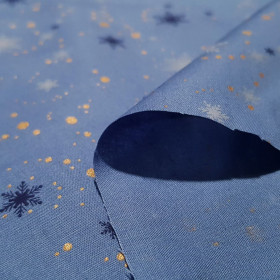 Algodón Navidad Estrellas Tonos Azules Algodón Navidad Estrellas Tonos Azules