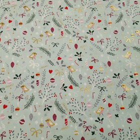 Algodón Navidad Bolas Adornos Estrellas Verde Algodón Navidad Bolas Adornos Estrellas Verde