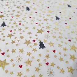 Algodón Navidad Estrellas Hielo