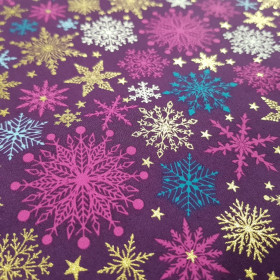 Algodón Navidad Estrellas Copos 22 Algodón Navidad Estrellas Copos 22