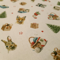 Cotton Christmas Reindeer Firs Little Foxes