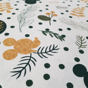 Cotton Disney Christmas Branches Silhouettes Mickey