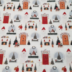 Algodón Navidad Xmas Time Blanco Algodón Navidad Xmas Time Blanco