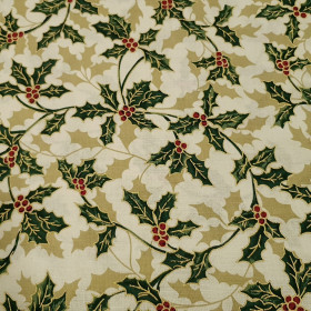 Christmas Cotton Golden Holly Trees Christmas Cotton Golden Holly Trees
