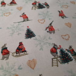 Cotton Christmas Rabbits Avon