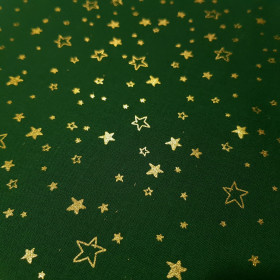 Algodón Navidad Estrellas Brillantes Dorado Algodón Navidad Estrellas Brillantes Dorado