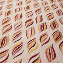 Algodón Navidad Espirales Doradas