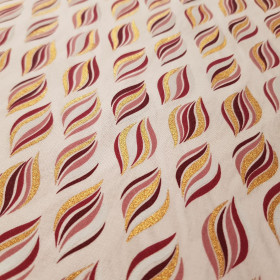 Algodón Navidad Espirales Doradas Algodón Navidad Espirales Doradas