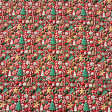 Tela Algodón Navidad Adornos Efecto 3D Tela popelin algodon rojo con estampado navideño de galletas de jengibre y bastones
