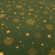 Algodón Navidad Estrellas Doradas Golden - Tela de popelín algodón con dibujos de estrellas y destellos dorados sobre tres fondos de color a elegir. Esta tela es ideal para tus proyectos de Patchwork navideños! La tela mide 150cm de ancho