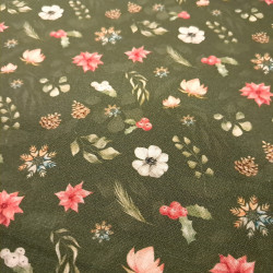 Cotton Christmas Floral Wishes