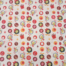 Algodón Navidad Piolín Círculos Algodón Navidad Piolín Círculos