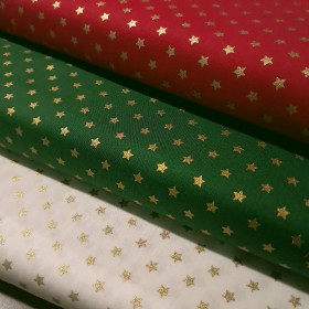 Cotton Christmas Golden Stars