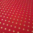 Cotton Christmas Golden Stars fabric Cotton Christmas Golden Stars fabric - Christmas cotton fabric with drawings of golden stars on various backgrounds to choose from. A fabric that can be combined with other colors and create a warm atmosphere for Christmas. The composition of the fabric i