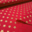 Cotton Christmas Golden Stars fabric Cotton Christmas Golden Stars fabric - Christmas cotton fabric with drawings of golden stars on various backgrounds to choose from. A fabric that can be combined with other colors and create a warm atmosphere for Christmas. The composition of the fabric i