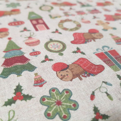 Cotton Christmas Caga Tió Ornaments Trains