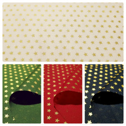 Cotton Christmas Golden Stars