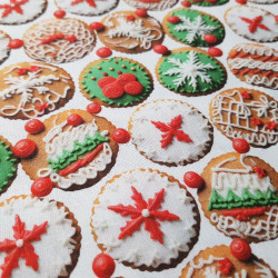 Algodón Navidad Galletas Efecto 3D Algodón Navidad Galletas Efecto 3D