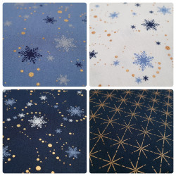 Christmas Cotton Stars Blue Tones Christmas Cotton Stars Blue Tones