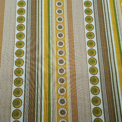 OUTLET Cotton Ocher Stripes and Circles