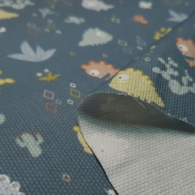 Piqué Monstruos Graciosos Gris Piqué Monstruos Graciosos Gris