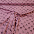 Pique Stretch Knit Crabs fabric - Cotton piqué fabric with elastane which makes it elastic, with drawings of crabs on an old pink background. The pique stretch knit fabric is usually used for making polo shirts, t-shirts, among other uses... T
