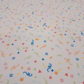 Piqué Confeti Estrellas Triángulos Piqué Confeti Estrellas Triángulos