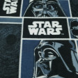 Poly Fleece Star Wars Darth Vader fabric - Disney licensed poly fleece fabric with drawings of Darth Vader and Star Wars saga logos on a background of blue and black colors. Ideal for blanket or large projects. The fabric measures 145cm wide and its 100% 